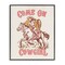 Stupell Industries Pastel Come On Cowgirl Framed Giclee Wall Art Design by Victoria Barnes